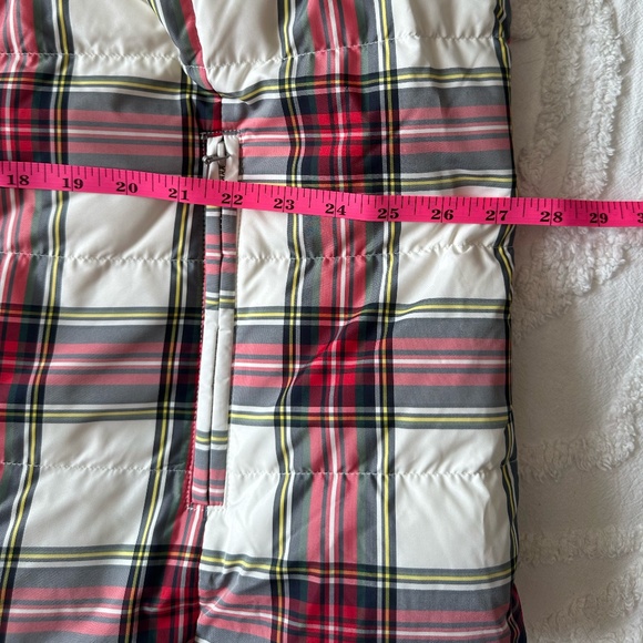NEW WITH TAGS Talbots Stewart Puffer Plaid Vest Jacket Red White Plus Size 3XL - Picture 8 of 10